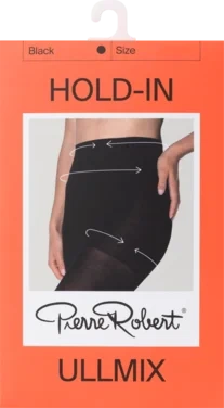 Wool Tights Hold-In Black 36-40 Pierre Robert