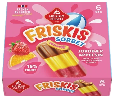 Friskis Sorbet 6stk Fruktis og Sorbet
