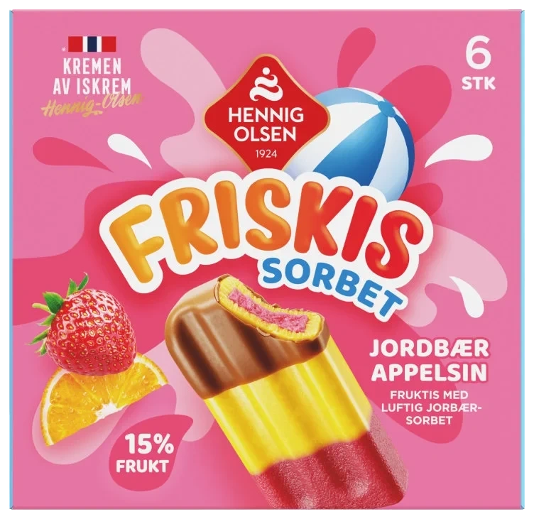 Friskis Sorbet 6stk Hennig-Olsen Is