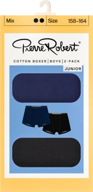 Cotton Boxer Kids Jr X2 Navy+black 158-164