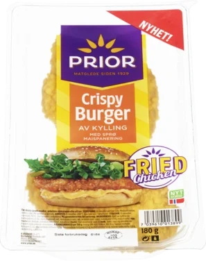 Crispy Burger Kylling 180g Prior