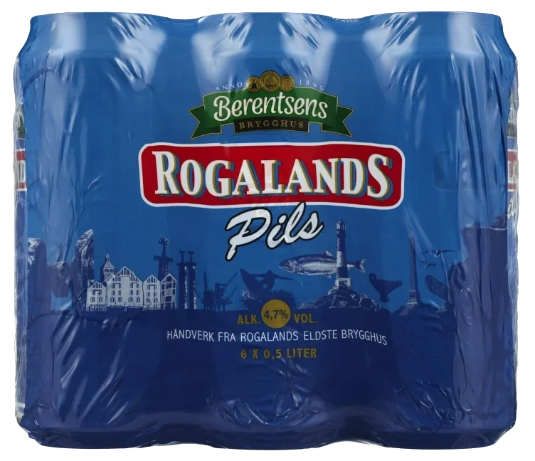 Rogalands Pils 0,5lx6 boks Berentsens