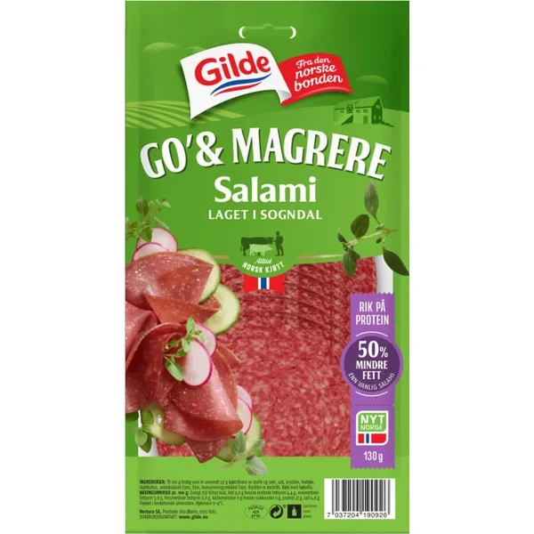 Go & Magrere Salami Skivet 130g Enh