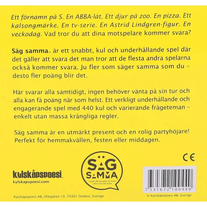 Spel: Säg Samma
