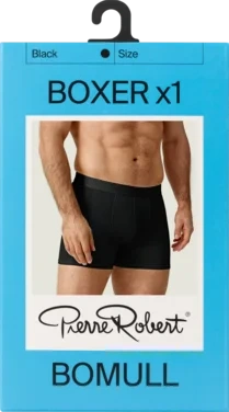 Boxer Cotton Men Black L Pierre Robert