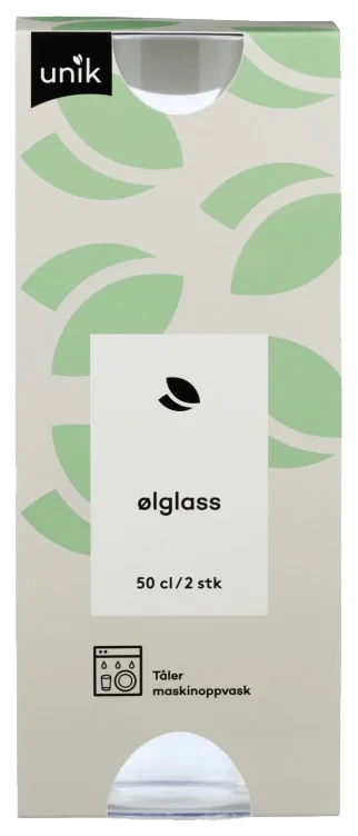 Ølglass 50cl 2stk Unik