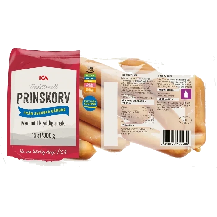 Prinskorv 300g ICA