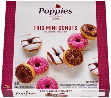 Mini Donut 9stk Poppies