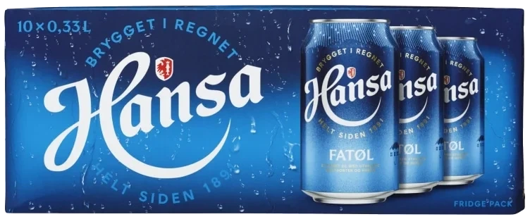 Hansa Fatøl 0,33lx10 boks