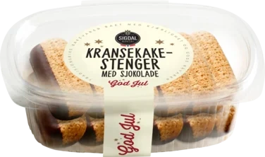 Kranskakestenger med Sjokolade