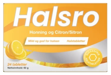 Halsro Honning & sitron, 24 tabletter
