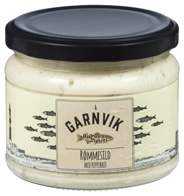 Rømmesild m/Pepperrot 300g Garnviks Røkeri