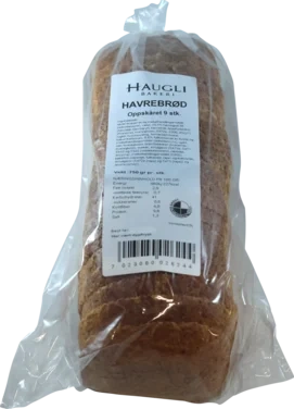 Havrebrød, Oppskjært 750g Frys 9-pk