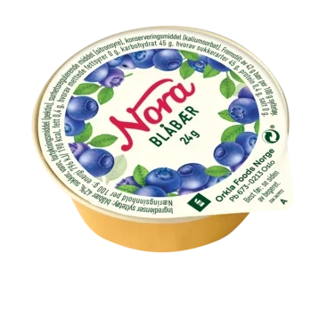 Blåbærsylt Porsj 24g Nora