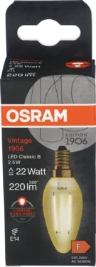 Led Pære Vintage 1906 Clb 22 2,5w Gold E14