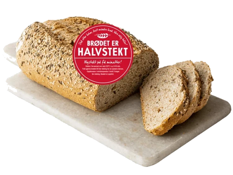 Gårdsbrød Øko Halvstekt ca 650g Holli Mølle