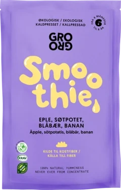 Smoothie med Eple og Blåbær 100g Grogro