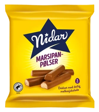 Marsipanpølser 5-pk 110 g, Nidar