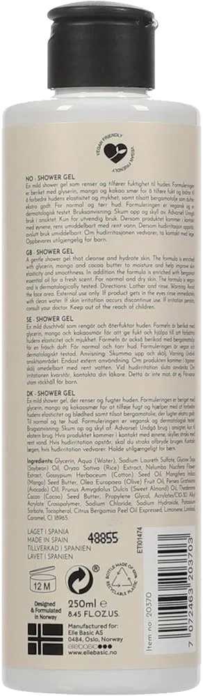 Pleiende shower gel Bergamotolje