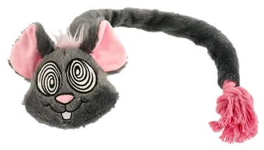 Hundeleke Spirremouse Lång Grå l 25cm
