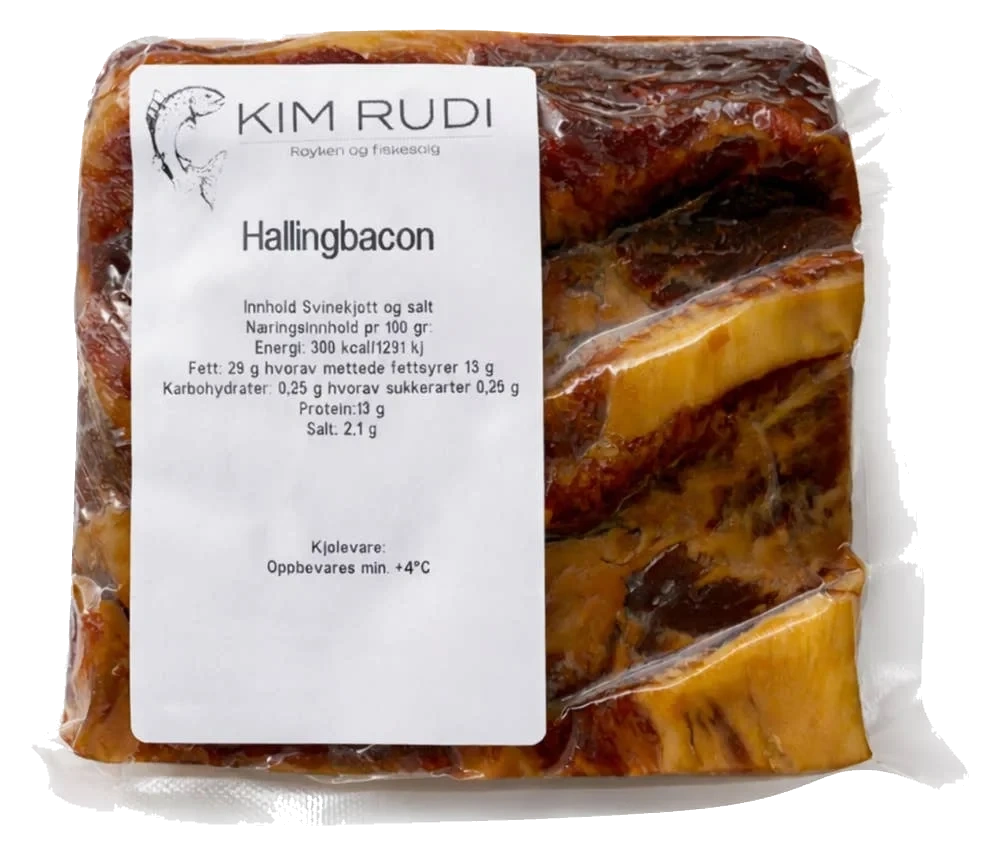 Hallingbacon i skiver