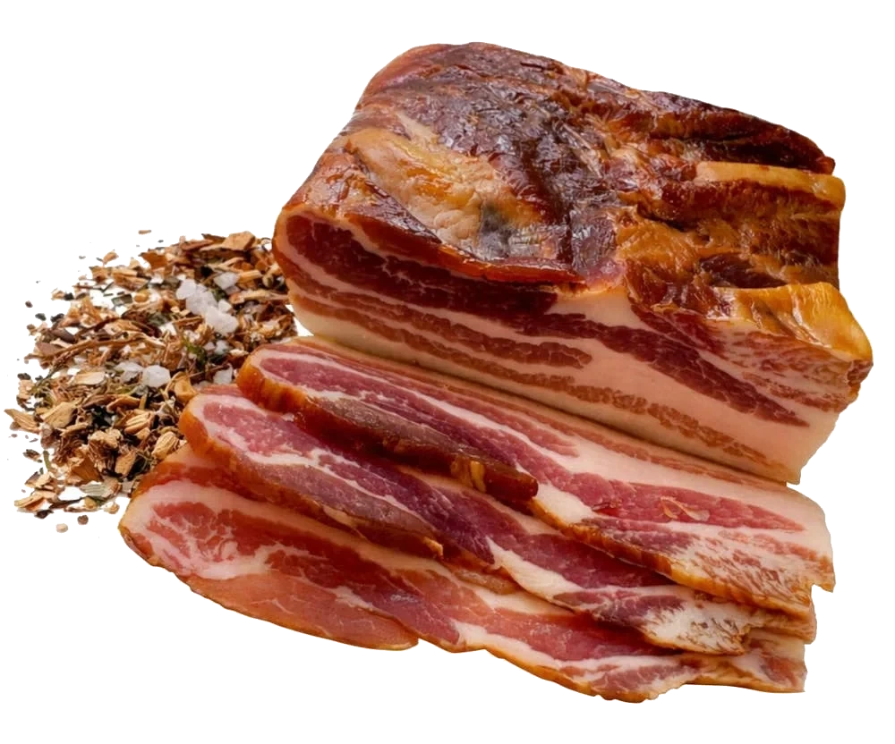Hallingbacon i skiver