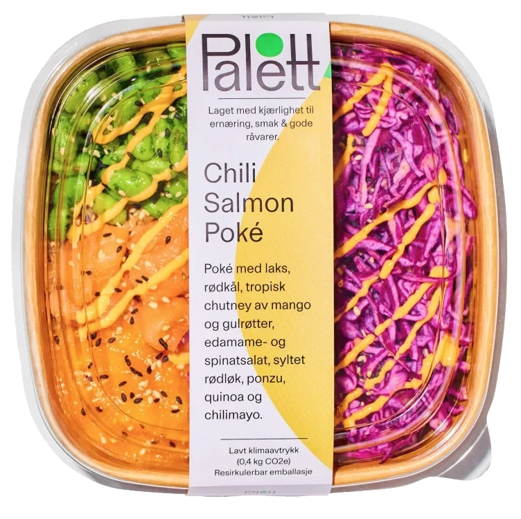 Chili Salmon Poké 320g Palett