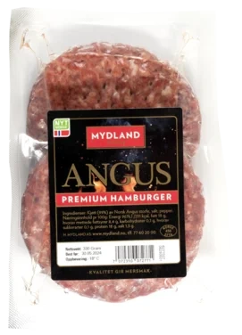 Angus Premium Hamburger 2 X 165g Frys Mydland