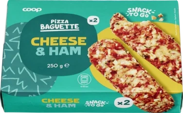 Pizza Baguettes with ham,cheese,tomatosauce 2x125g