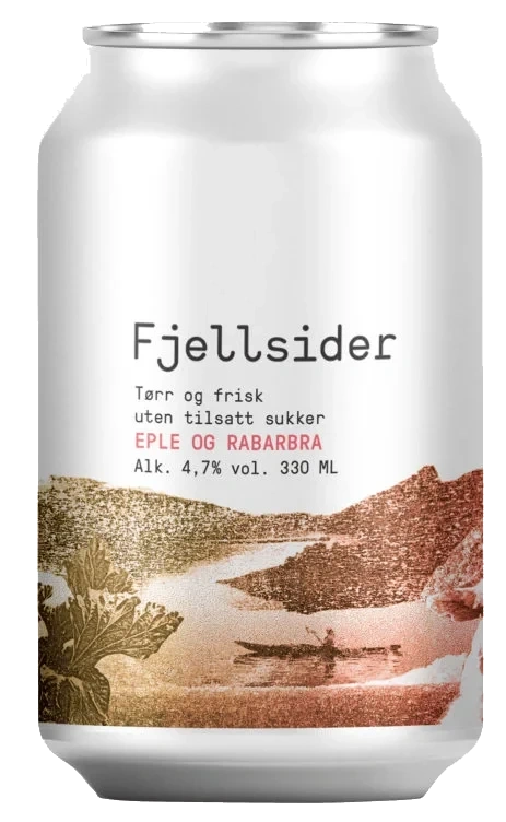 Fjellsider eple og Rabarbra 0.33l