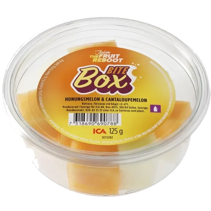 Bite box Honungsmelon & Cantaloupemelon 125g ICA