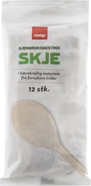 Gjenbruksbestikk Skje 12stk Coop