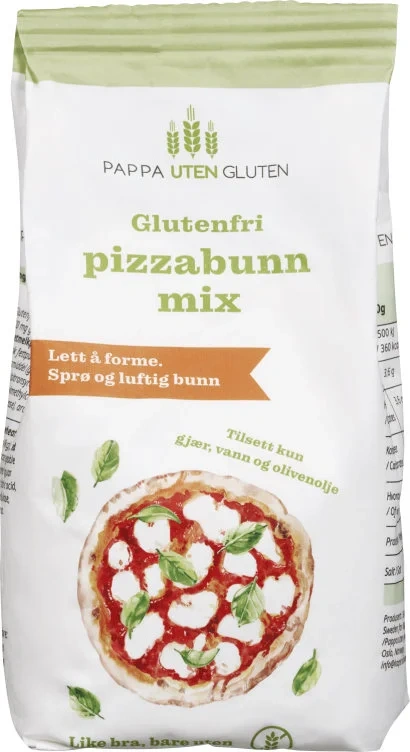 Glutenfri Pizzabunn Mix 350g Pappa uten Gluten