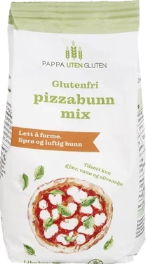 Glutenfri Pizzabunn Mix 350g Pappa uten Gluten