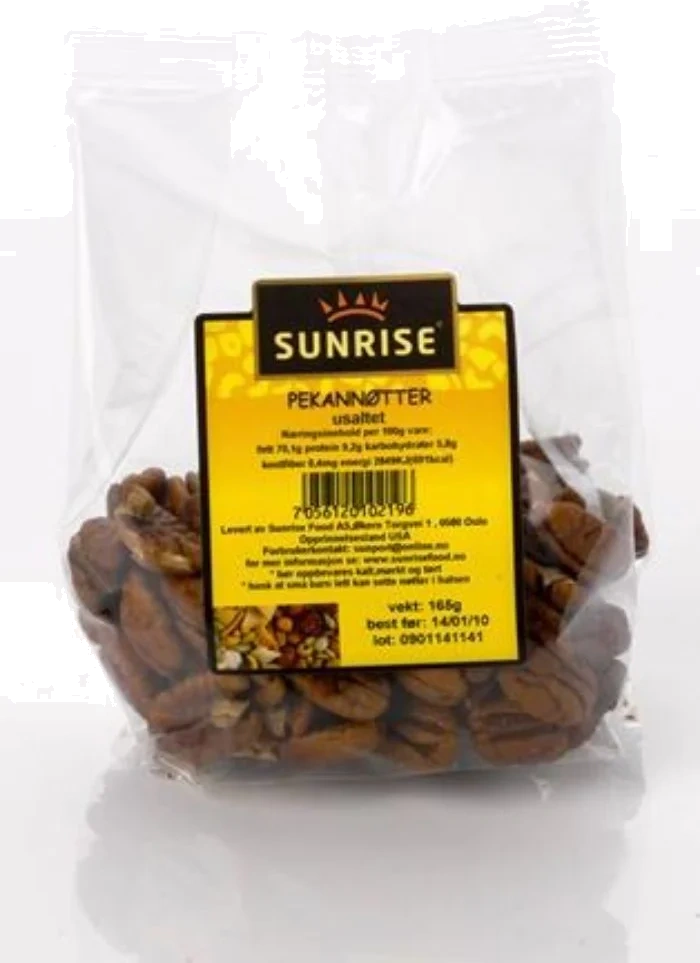 Sunrise Pekannøtter Rå/Usaltet 135g