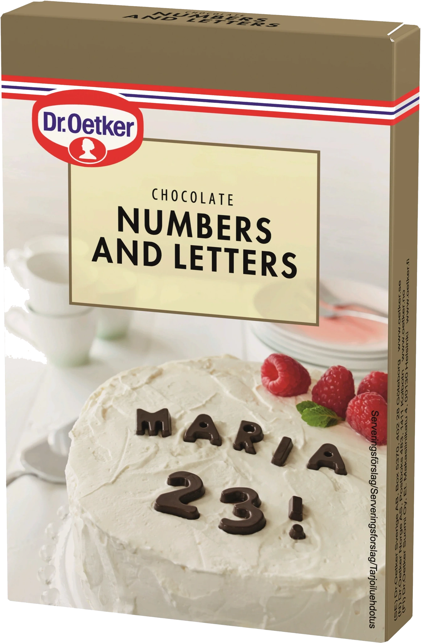 Chokladdekoration Nummer & bokstäver