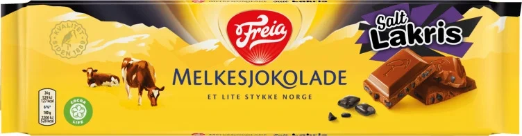 Melkesjokolade m/Salt Lakris 190g Freia