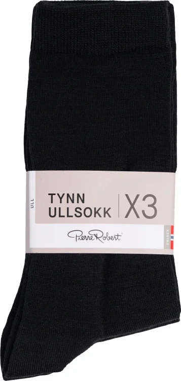 Ullsokk Tynn X3 Black 37-40 Pierre Robert