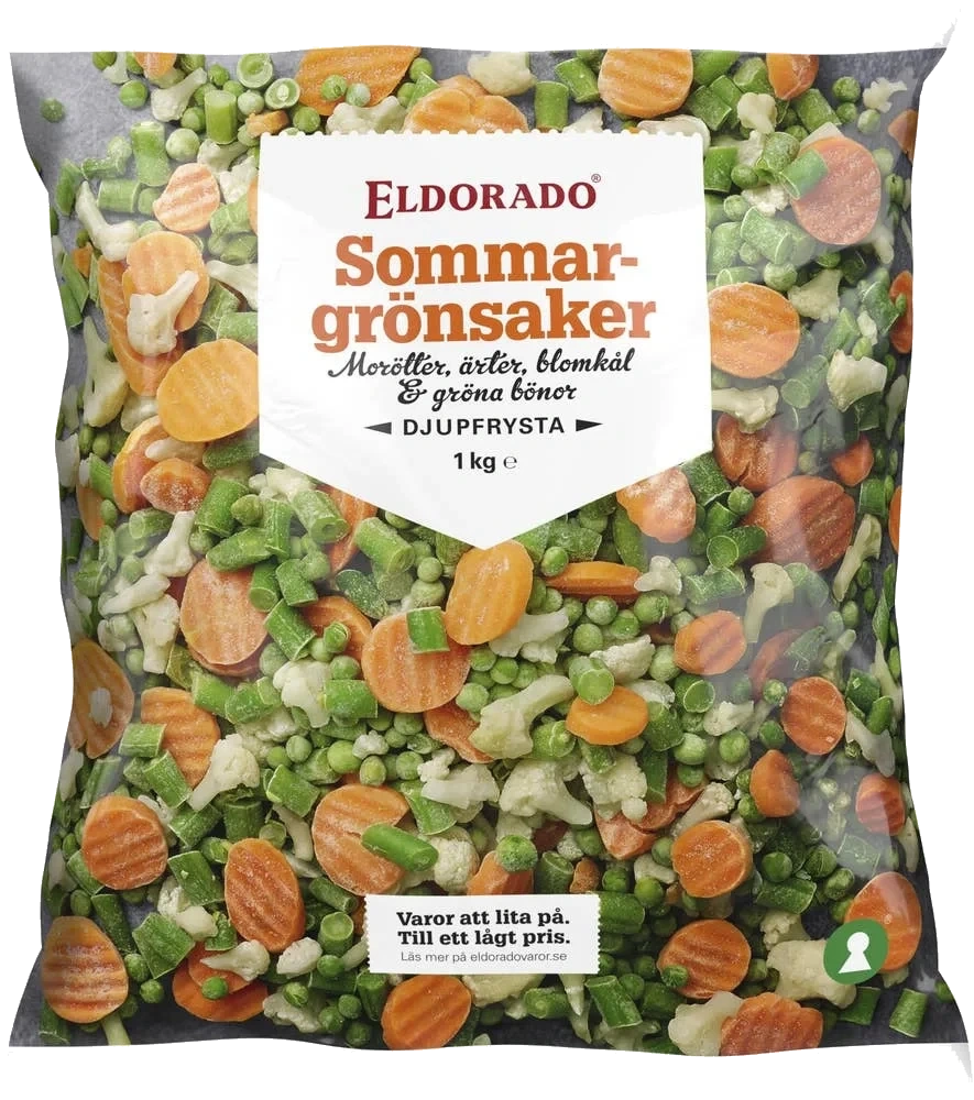 Sommargrönsaker Fryst
