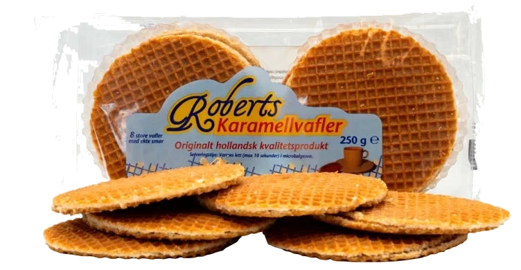 Karamellvafler 250g Roberts