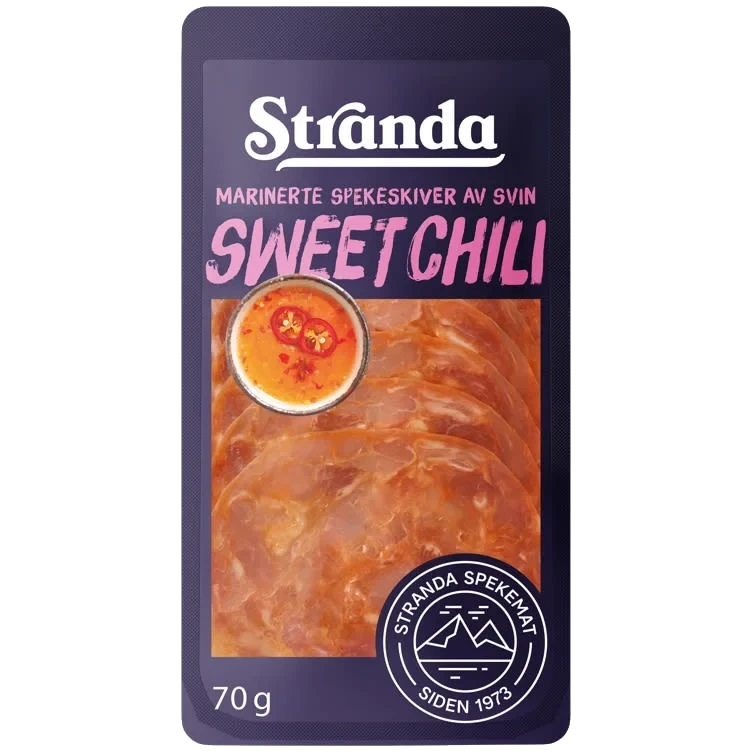 Spekeskiver Sweet Chili Marinerte 70g Stranda