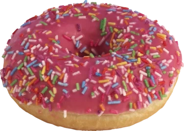Donut rosa med strøssel