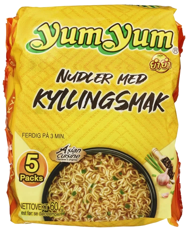 Nudler med kyllingsmak