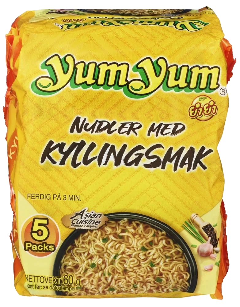 Nudler med kyllingsmak