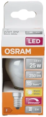 Led cl P 25 Dimbar Matt E14