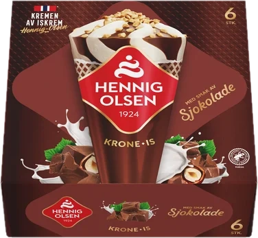 Krone-Is Sjokolade 6stk Hennig-Olsen