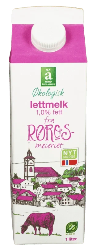 Änglamark Øko Lettmelk 1.0% Fett Melkecontainer