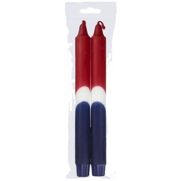 Kronelys 17.mai 24cm 2stk Unik