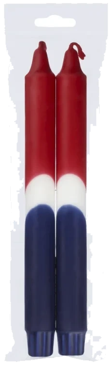 Kronelys 17.mai 24cm 2stk Unik