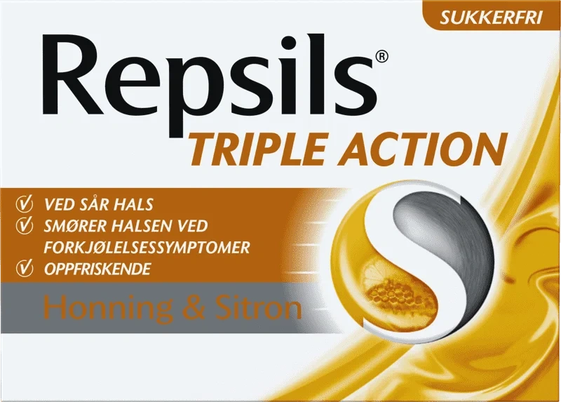 Repsils Honning & Sitron Sukkerfri 24tab